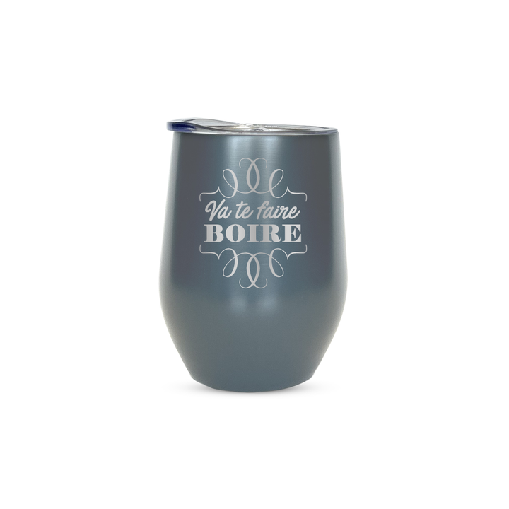Verre gravé - Va te faire boire