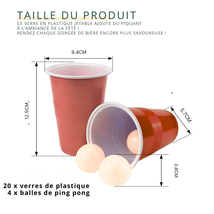 L'Ultime KIT DE PARTY - Matelas de Beer Pong Gonflable ''Rack-a-tack''
