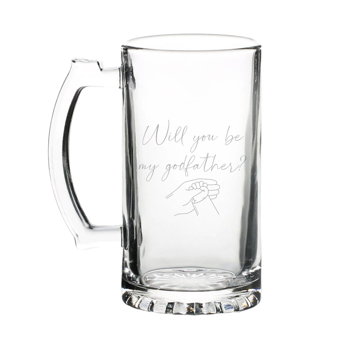 Verre gravé - Will you be my godfather?