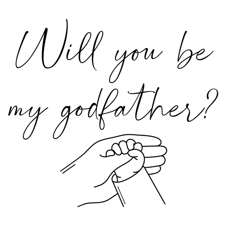 Verre gravé - Will you be my godfather?