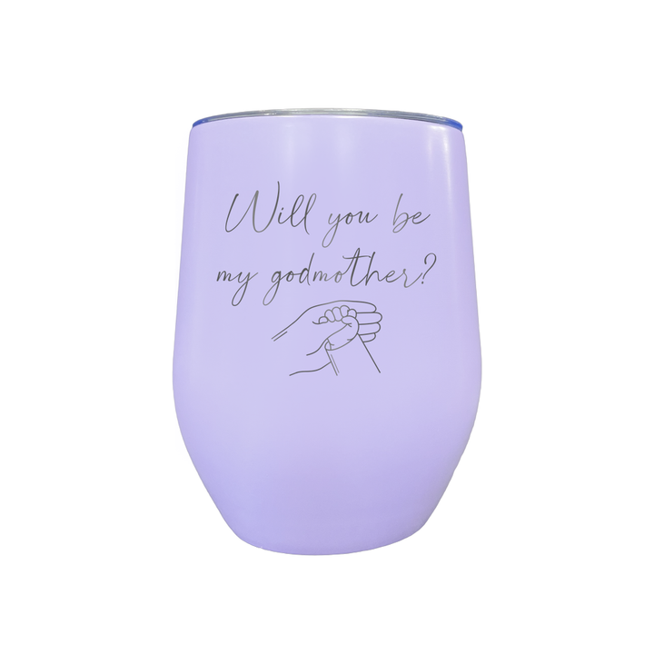 Verre gravé - Will you be my godmother?