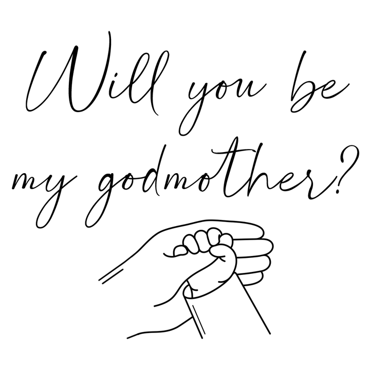 Verre gravé - Will you be my godmother?