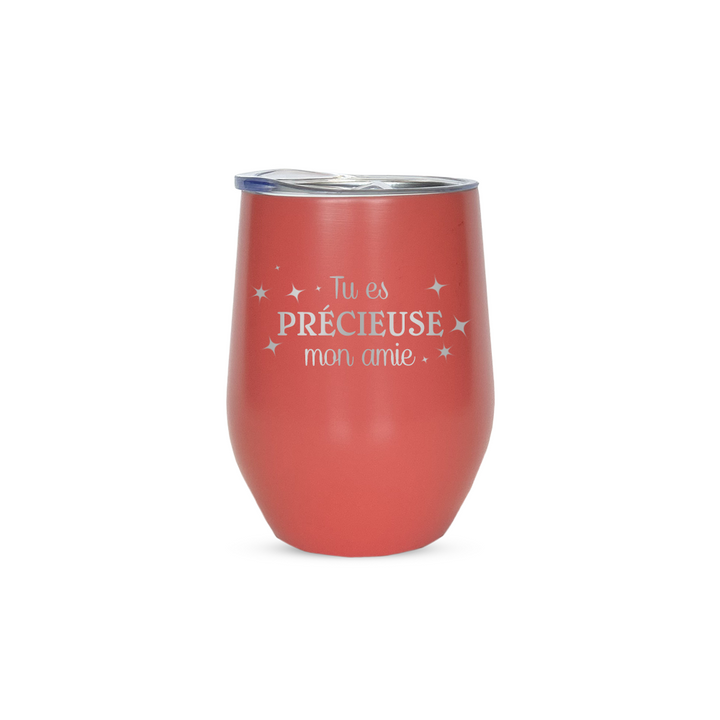 Verre gravé - Tu es précieuse mon amie