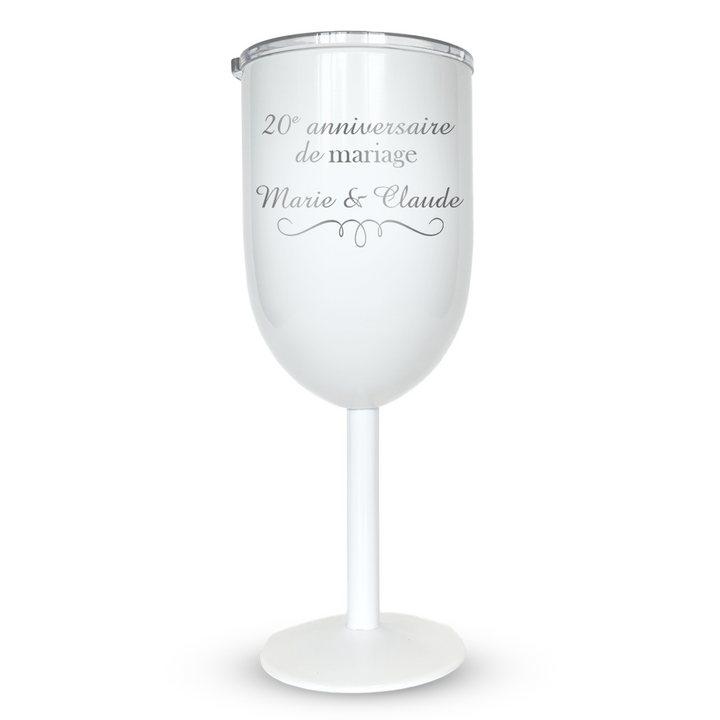 Verre gravé - Anniversaire de mariage