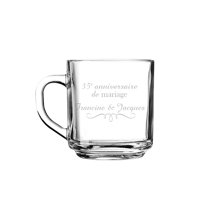Verre gravé - Anniversaire de mariage
