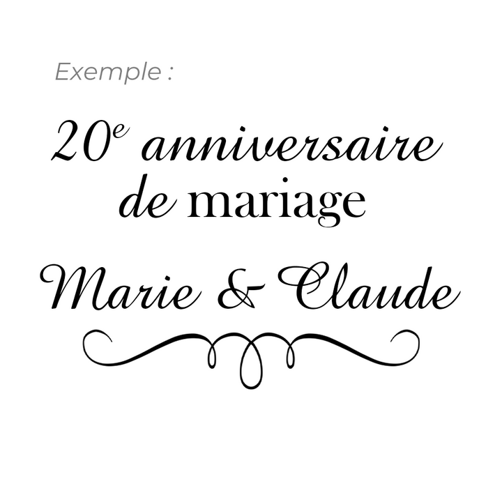 Verre gravé - Anniversaire de mariage