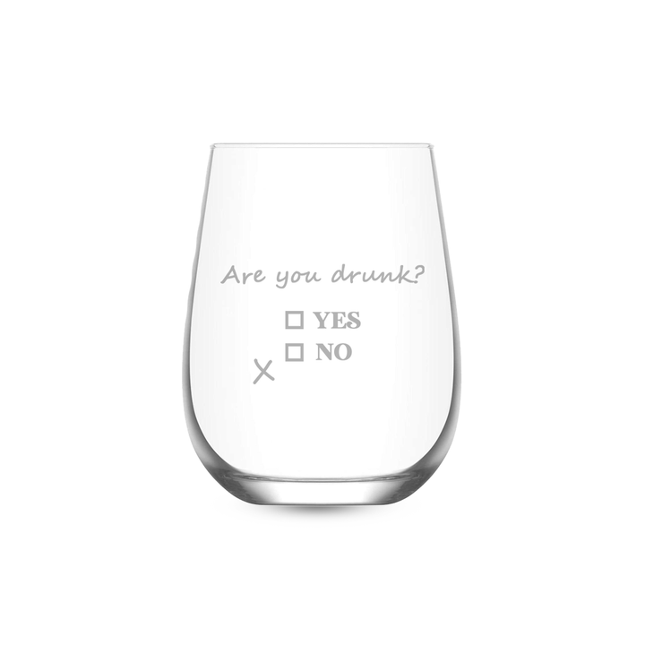 Verre gravé - Are you drunk?