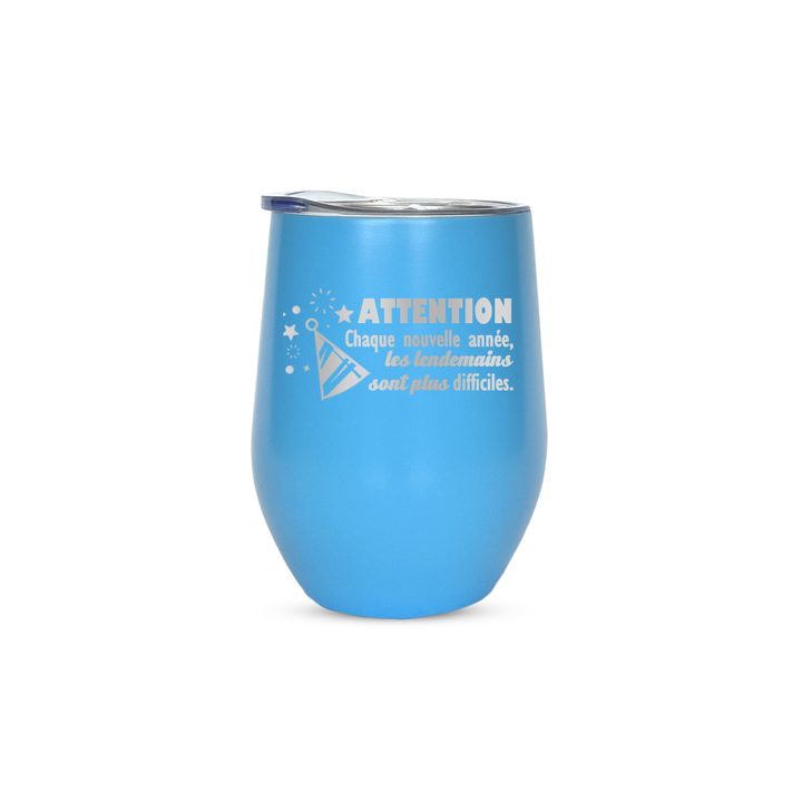 Verre gravé - Attention chaque nouvelle année