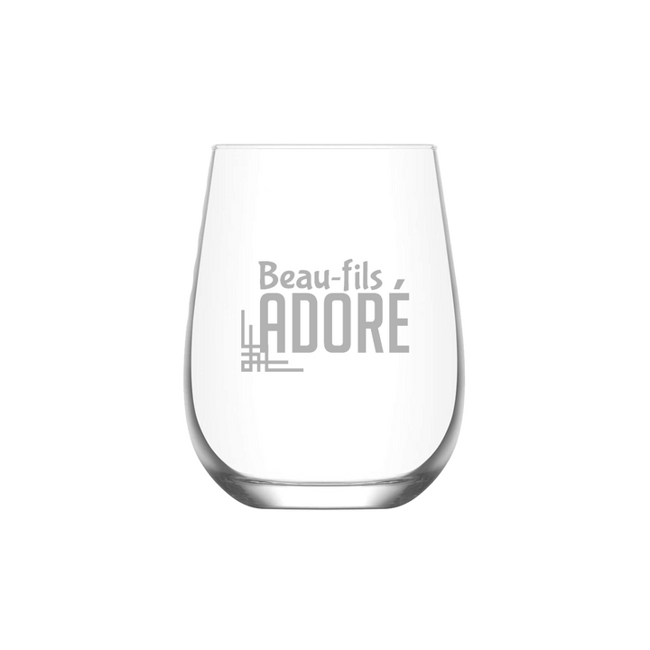 Verre gravé - Beau-fils adoré