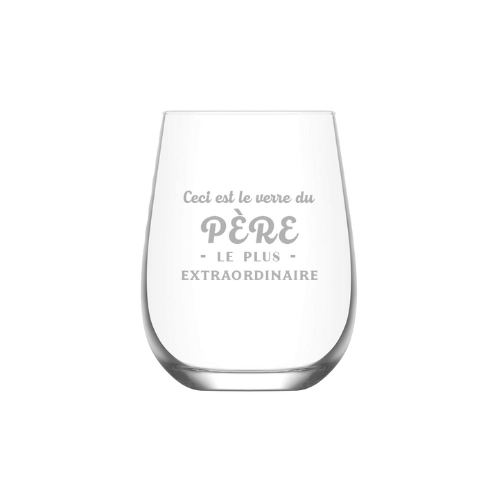Verre gravé - Père le plus extraordinaire