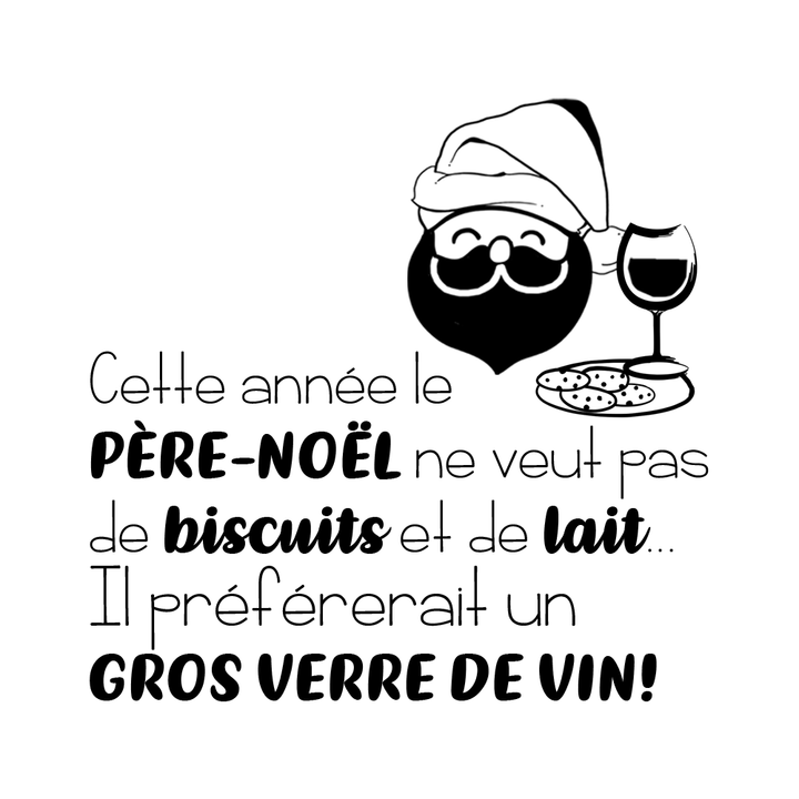 Verre gravé - Cette année, le Père-Noël