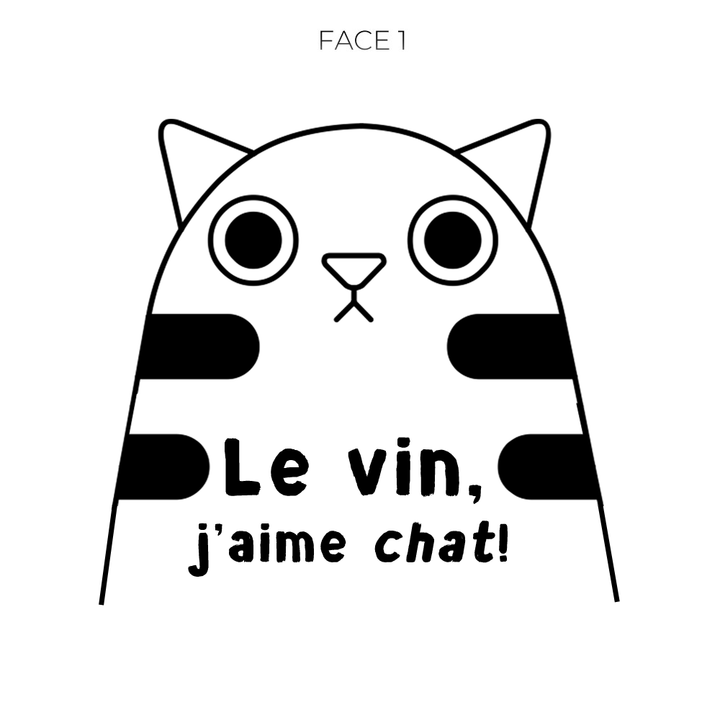 Verre gravé - Le vin j'aime chat!