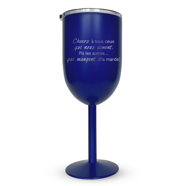 Verre gravé  - Cheers à tous ceux qui nous aiment