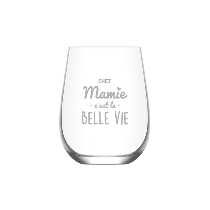 Verre gravé - Chez Mamie