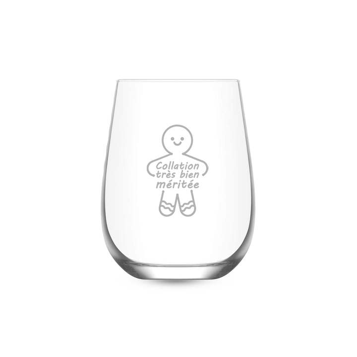 Verre gravé - Collation très bien méritée (Édition des fêtes)