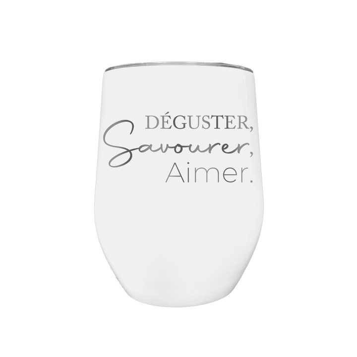 Verre gravé - Déguster, Savourer, Aimer