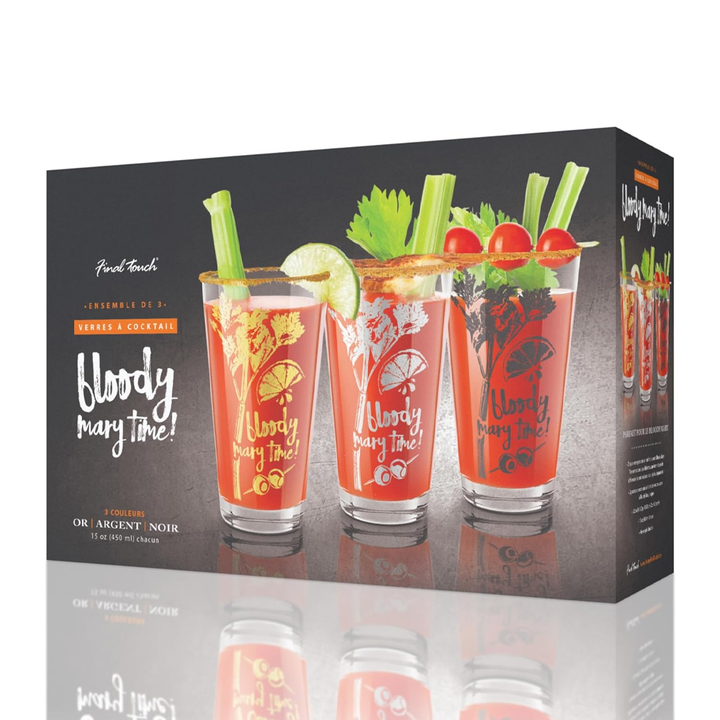 Ensemble de 3 verres ''Bloody Mary''