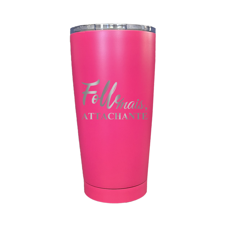 Verre gravé - Folle mais, attachante