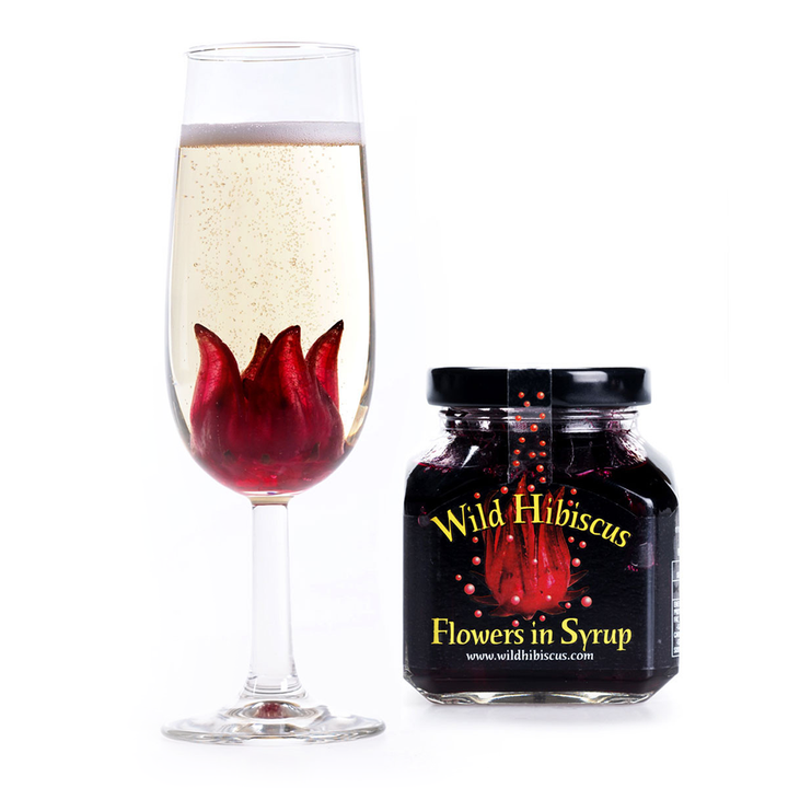 Fleurs d'Hibiscus dans le Sirop (11 fleurs)