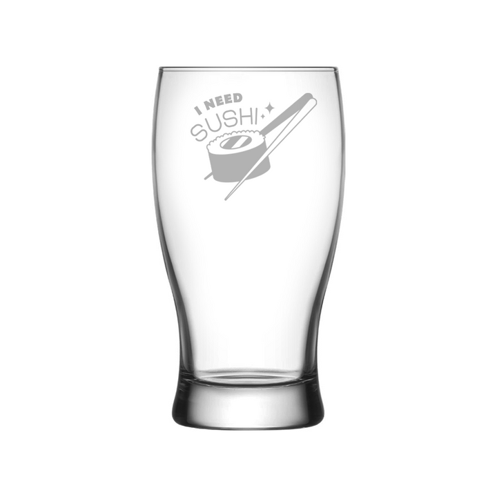Verre gravé - I need sushi