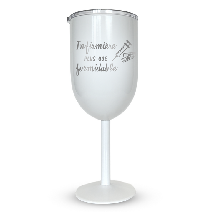 Verre gravé - Infirmière plus que formidable