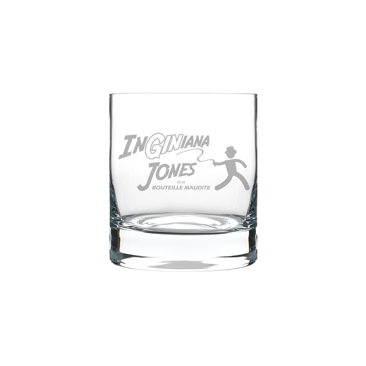 Verre old fashioned gravé - InGINiana Jones