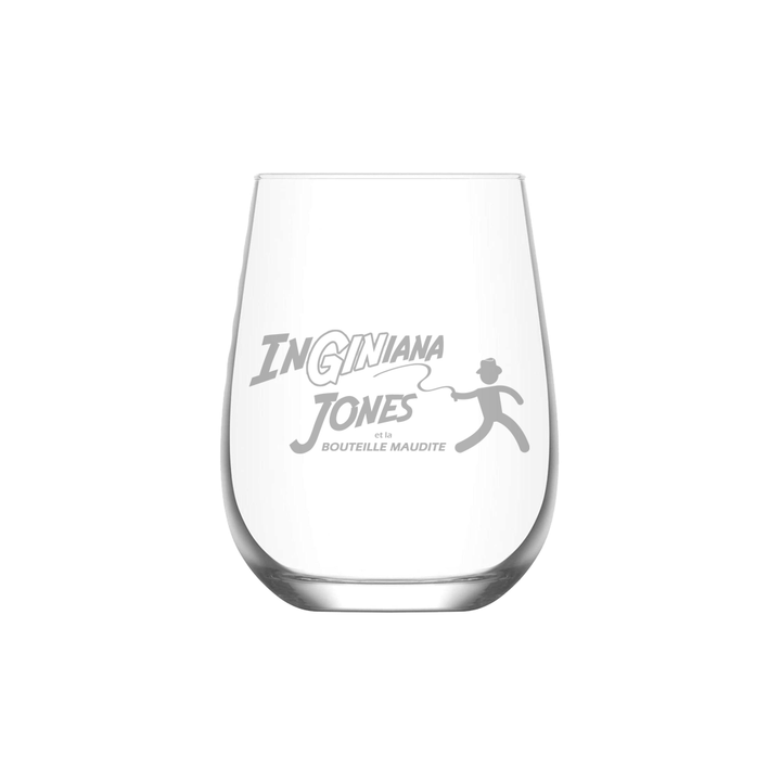 Verre old fashioned gravé - InGINiana Jones
