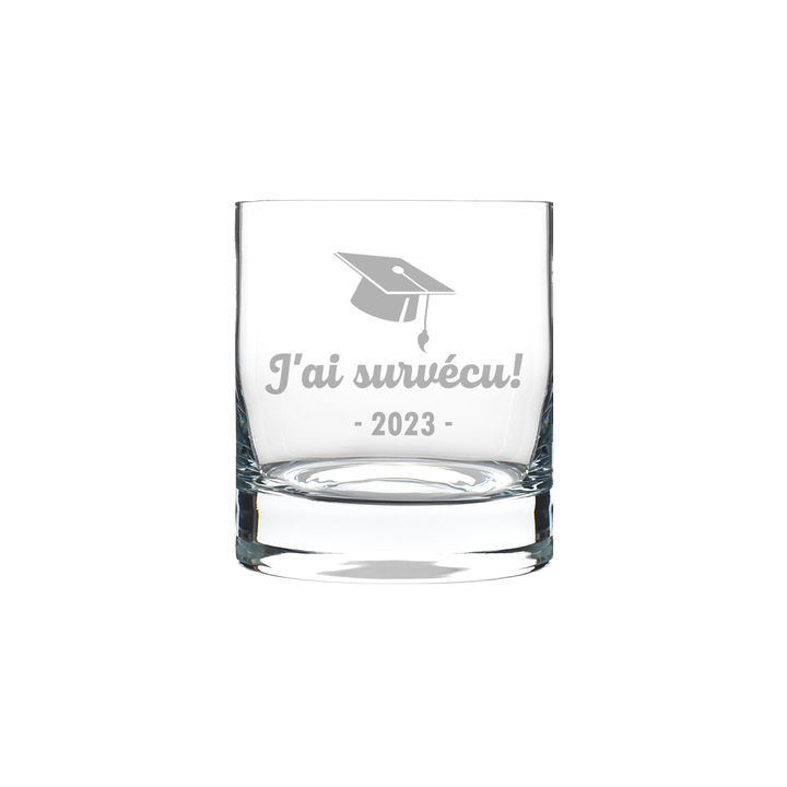 Verre gravé - J'ai survécu!