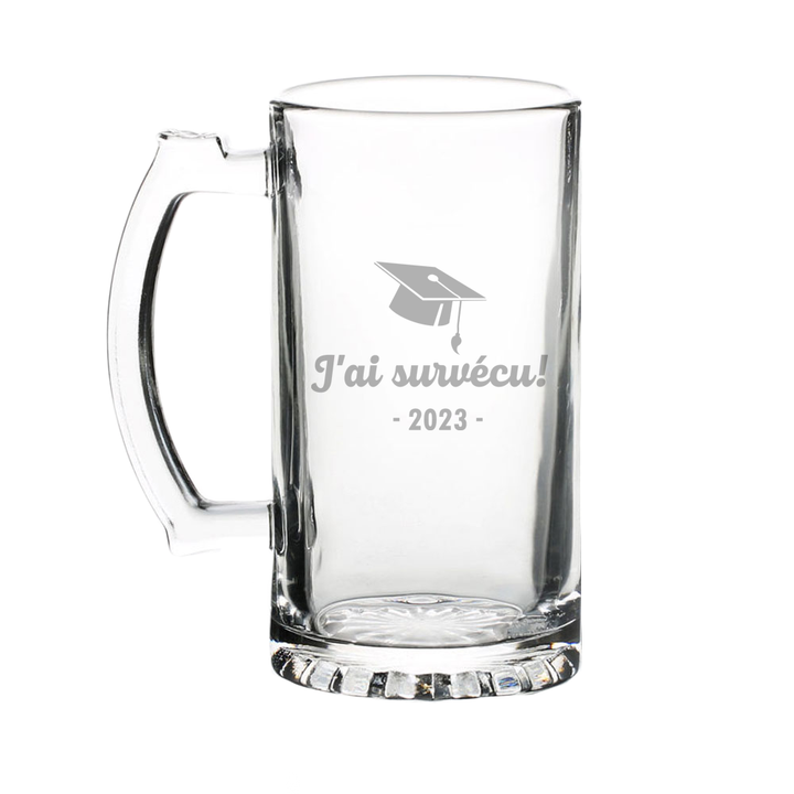 Verre gravé - J'ai survécu!