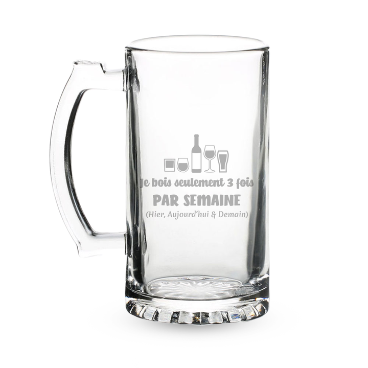 Verre gravé  - 3 fois par semaine