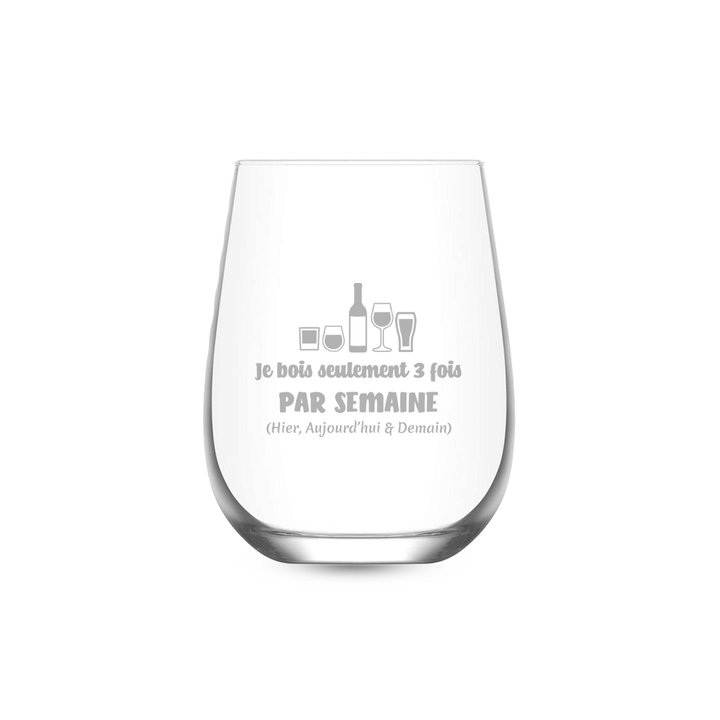 Verre gravé  - 3 fois par semaine