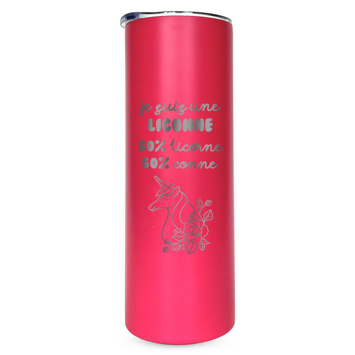 Verre gravé - Je suis une liconne