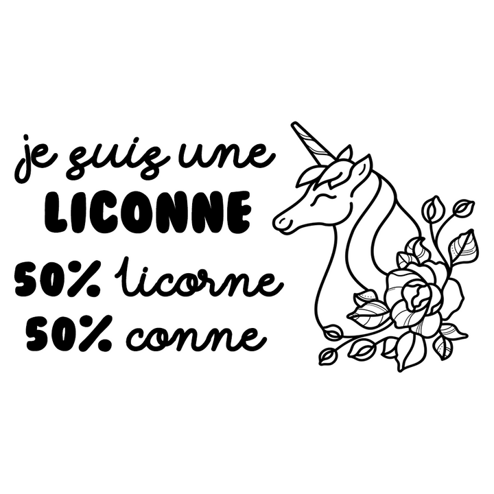 Verre gravé - Je suis une liconne