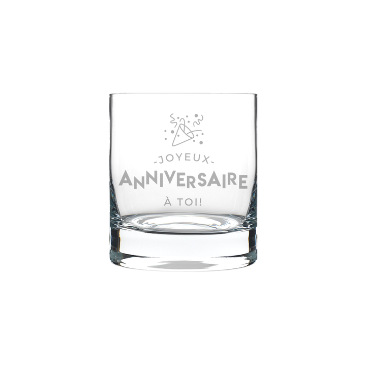 Verre gravé - Joyeux anniversaire à toi!