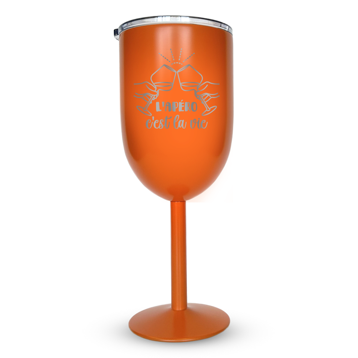 Verre gravé - L'apéro c'est la vie