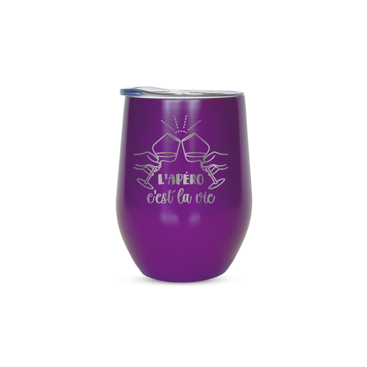 Verre gravé - L'apéro c'est la vie