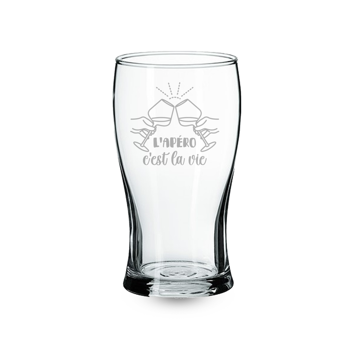 Verre gravé - L'apéro c'est la vie
