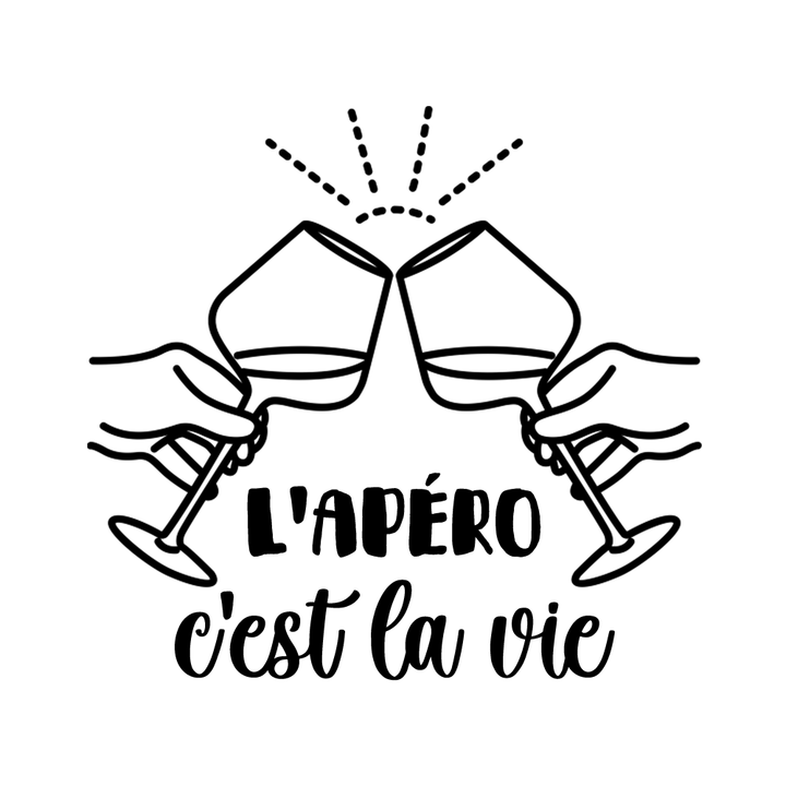 Verre gravé - L'apéro c'est la vie