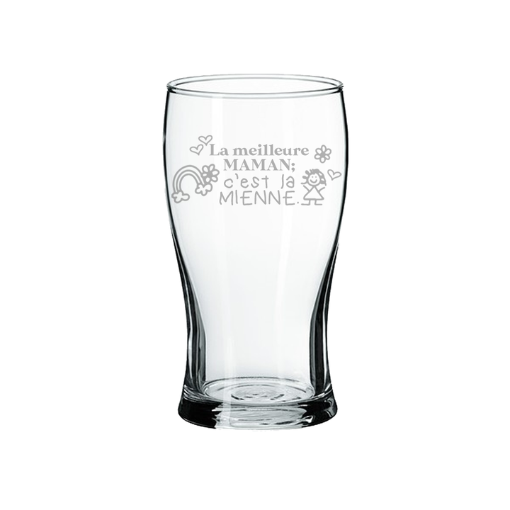 Verre gravé - La meilleure maman, c'est la mienne