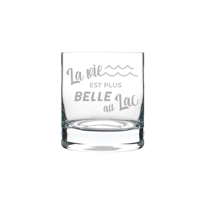 Verre gravé - La vie est plus belle au Lac