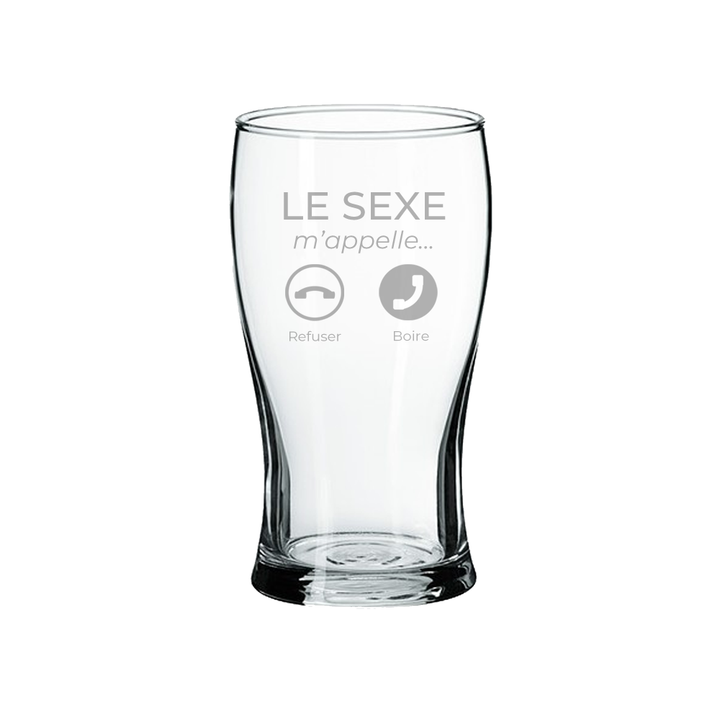 Verre gravé  - LE SEXE m'appelle