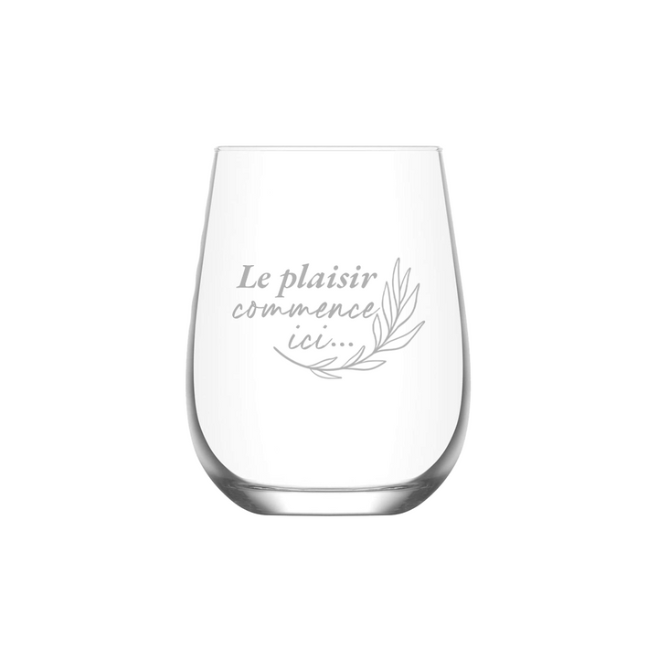 Verre gravé - Le plaisir commence ici...