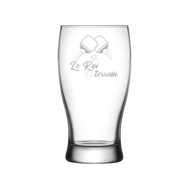 Verre gravé - Le Roi du terrain