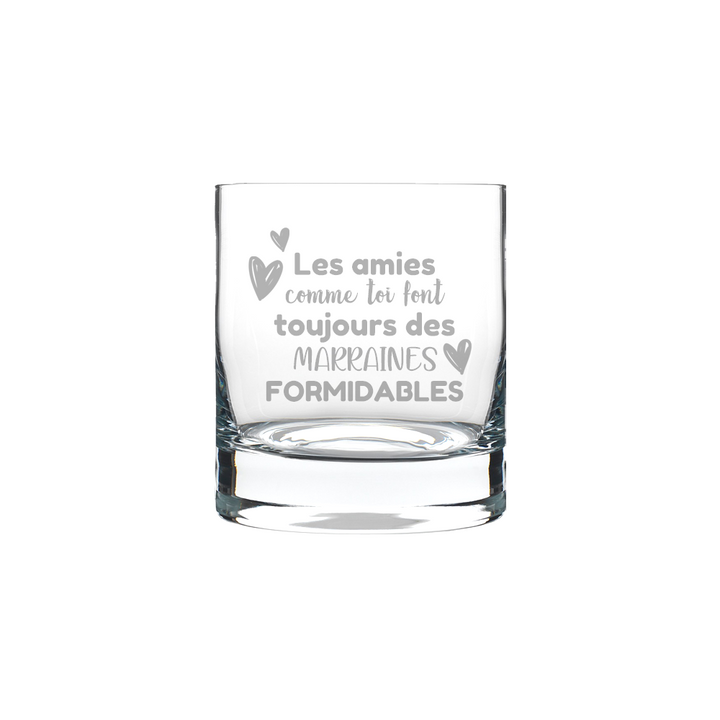 Verre gravé - Amie (marraine)