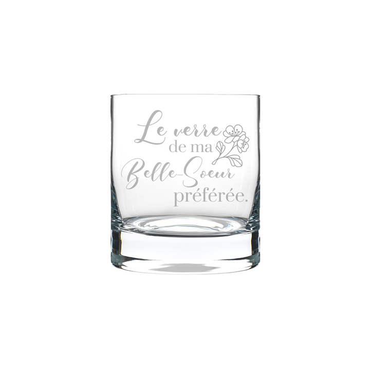 Verre gravé - Le verre de ma belle-sœur préférée