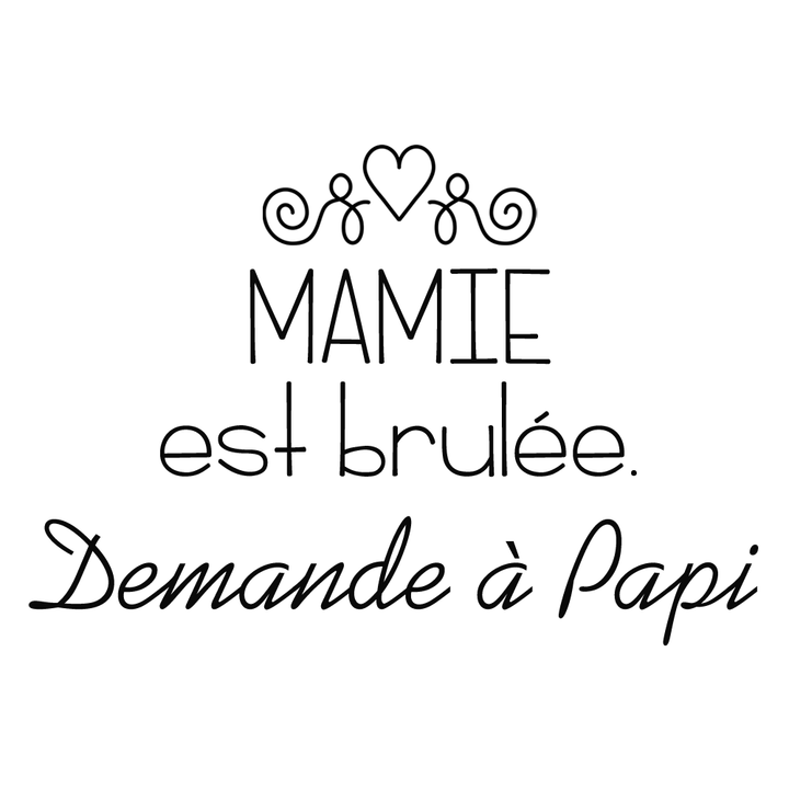 Verre gravé - Mamie est brulée