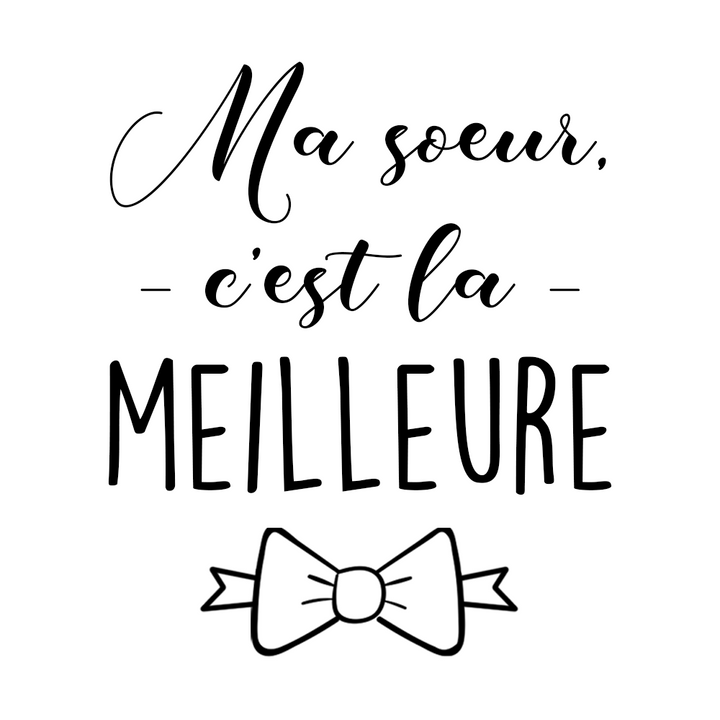 Verre gravé - Ma soeur c'est la meilleure