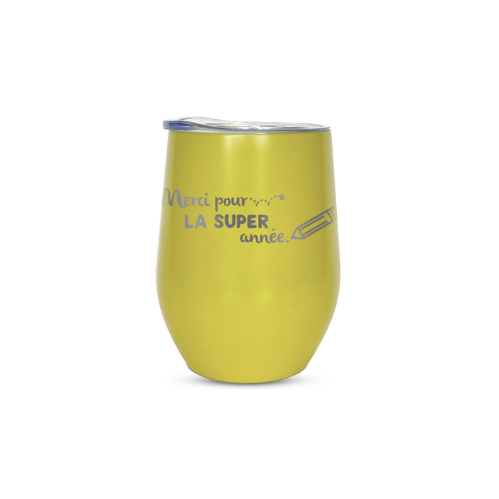 Verre gravé - Merci pour la super année