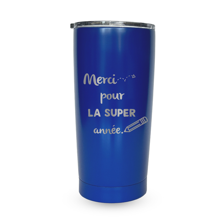 Verre gravé - Merci pour la super année