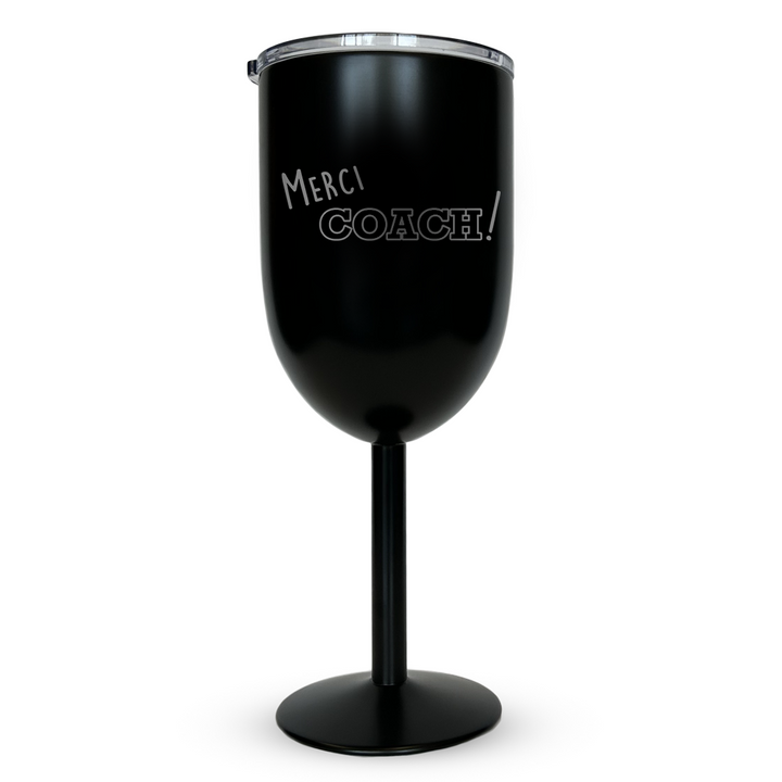 Verre Gravé - Merci Coach